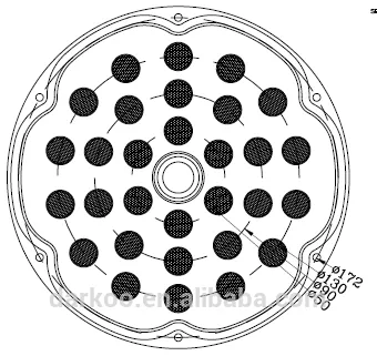 Luxeon 5258 Bulkhead Lamp Lens DK18460-30H1-D