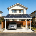 Cochera fotovoltaica residencial de estilo japonés