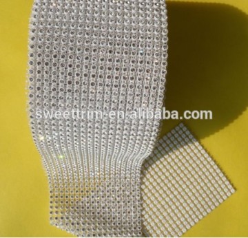 24Row SS12 crystal white plastic strass banding