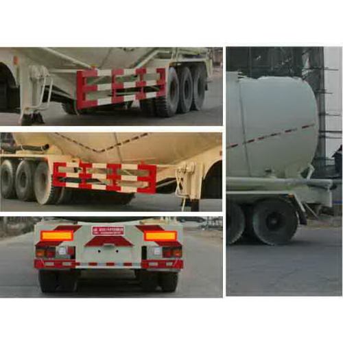 13m Tri-axle วัสดุผงสำหรับขนส่ง Semi Trailer