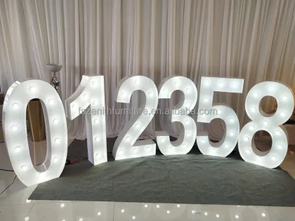 Custom Wedding Decor: 3D Giant Metal Mr&Mrs LED Light-Up Marquee Letters, 5ft