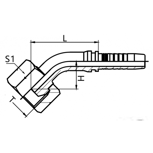 45 Degree BSP FeMale 60 Degree Cone Fittings