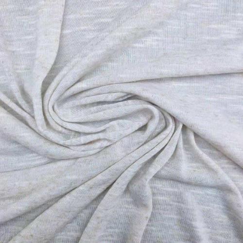Tessuto in jersey di cotone tinto in maglia di lino in poliestere