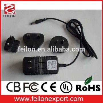 12W Interchangeable Switching power supply 9V 1.5A dc power jack plug adapter 5.5*2.1mm