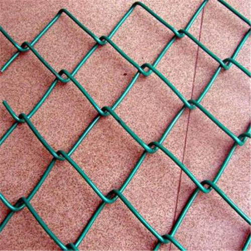 50mm * 50mm Galvanis PVC dilapisi Chain Link Pagar