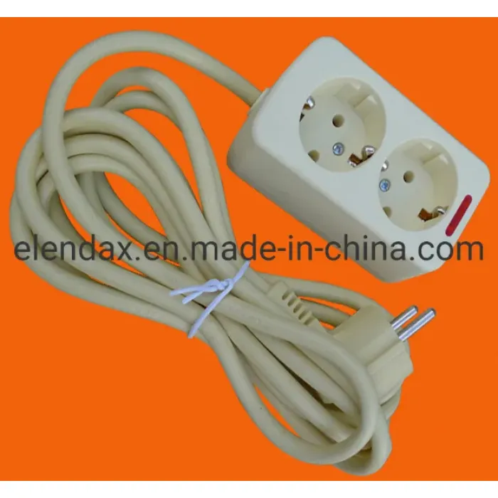 2-контактная удлинительная розетка европейского стандарта, 10/16 А (E5002E)