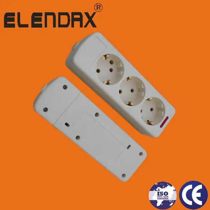 Papan Ekstensi Daya 5 Arah dengan Lampu LED