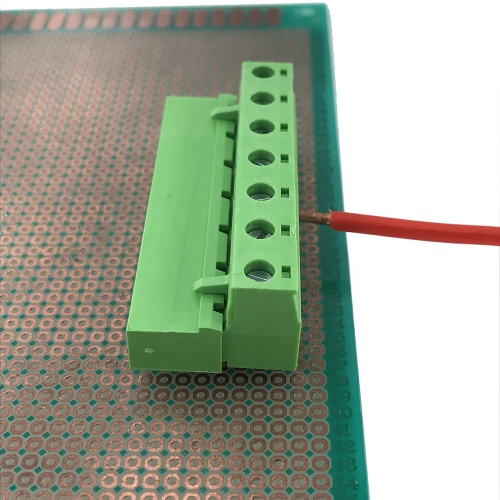 Conector de terminal plugável de 7 vias de contato de latão 15A