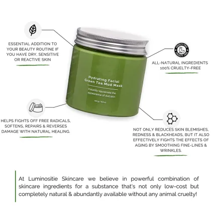 Clean Mud Mask Green Tea Face Clay Mask
