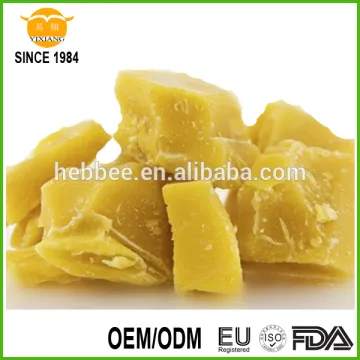 Filtered and refined yellow beeswax