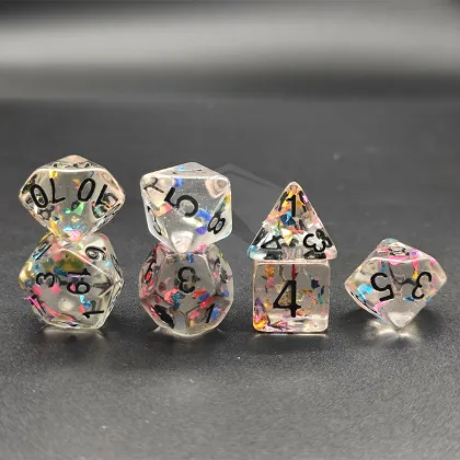 Translucent Multicolor Polyhedral Resin D&D Dice Bulk Wholesale