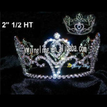 Rhinestone and heart tiara pageant crowns