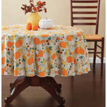 Tablecloth PE with Needle-punched Cotton Pumpkin Round