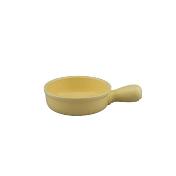 Yellow Heat Resistant Ceramic Pot for Cheese and Milk