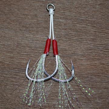 Runtoo Salzwasser Deep Sea Jigging Fishing Lure mit Doppelassistentenhaken für Metall Jig Thunfisch &amp; GT