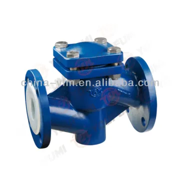 PFA Lined Straigth through check valve manufacturer