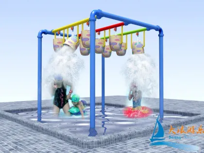 Aquatic Playground Kids Water Play Area Sprayground Equipment For Water Pouring