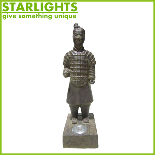 wholesale cheap terra cotta warriors with solar light for outdoor garden decoration