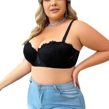 Sexy Plus Size Lace Bralette: Ultra-Thin Underwire Bra for Women in Big Sizes