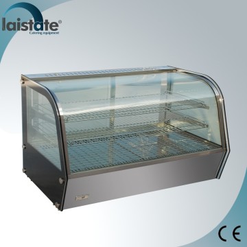 Curve Glass Counter Top Heated Display Cabinet