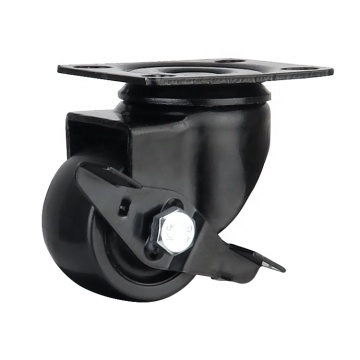 Low Gravity 2.5/3 Inch Black Nylon Directional Caster Wheels: Ideal for Shopping Carts, Office Chairs, Trolleys, Trailers & Universal Brake Wheels