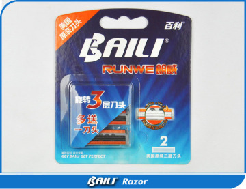 3 blade cartridge system razor blades