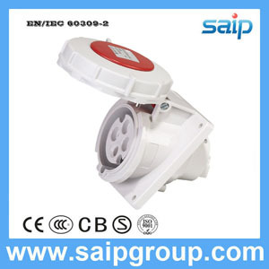 Industrial AC Power Socket with Panel Mount