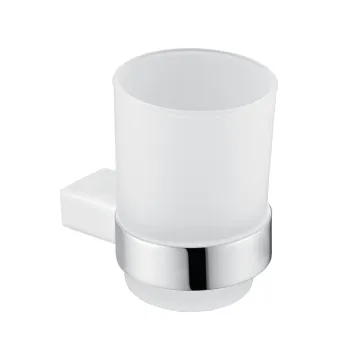 Wall Mounted Brass Tumbler Holder Bathroom Square Toothbrush Cup