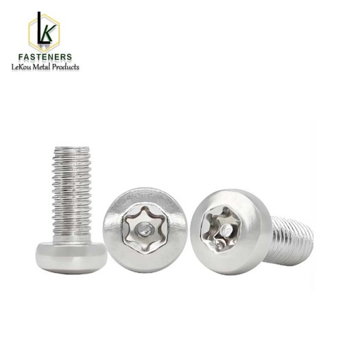 Шруба з круглай галоўкай Torx, абароненая ад несанкцыянаванага доступу, з нержавеючай сталі 316