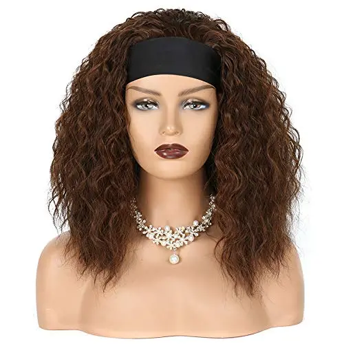 Hot Selling Brown Human Hair Wig Brizillian Virgin Pre Pluck 180% Density Water Wigs Afro Kinky Curly Human Hair Wig For Men