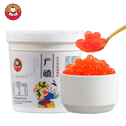 Red Grapefruit Flavor Popping Boba Pop Bubble Tea: Ingredients and Recipe