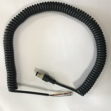 تصنيع 2/3/4/5 Core Veyor Robot Cable - Spring Ciled Spiral Cable for Auto Industry (Forklift ، Water Cheet)