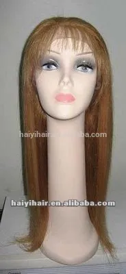 long straight blonde human hair wig