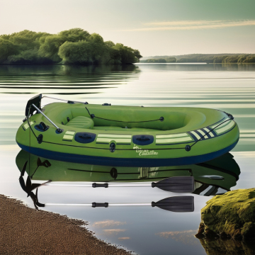 Customizable Inflatable Fishing Boat for 2-4 Persons with Drifting Engine Combo