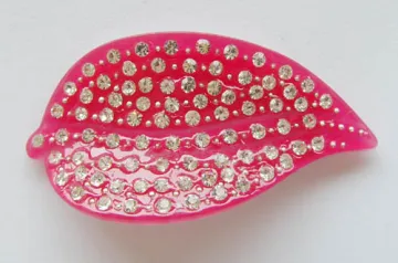 Leaves Acrylic Rhinestone Buckle