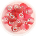 Glass Beads 14mm Handcrafted Big Hole Mat Beads