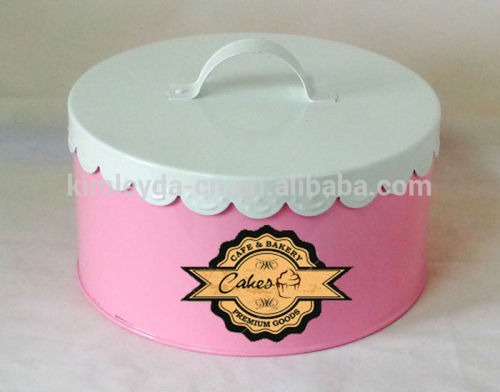 decorative cover Metal Cake Tin cake storage containers