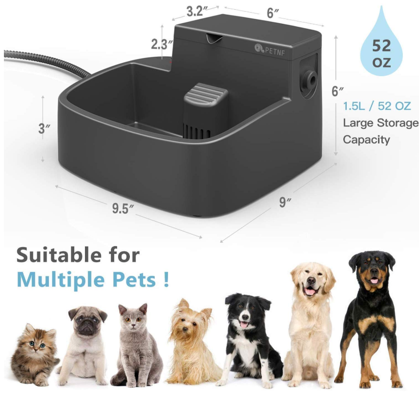 Upgraded Pet Water Fountain