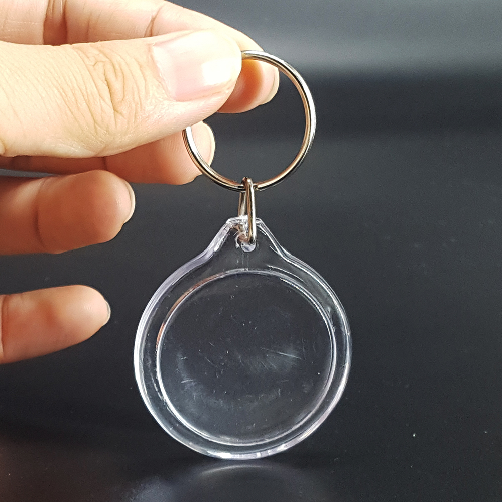 33mm Round Paper Inlay Acrylic Frame Key Holder