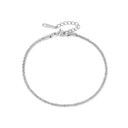Stainless Steel Gold Silver Cauliflower Chain Anklet for Women