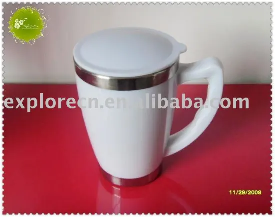 Double wall metal mug