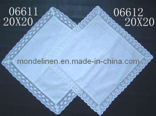 Linen Cushion Cover with Lace Edging (LCC-004)