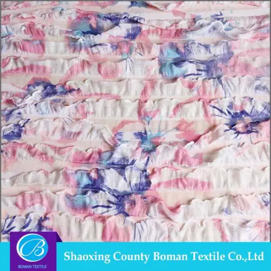 Fabric supplier Soft Print 100% polyester stretch fabric