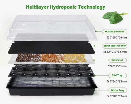Indoor Microgreens Seeds Growing Kit: Vegetable Plant Tray Nursery Set