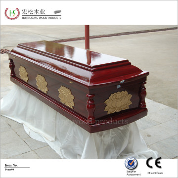 GRADE A WOOD casket for two