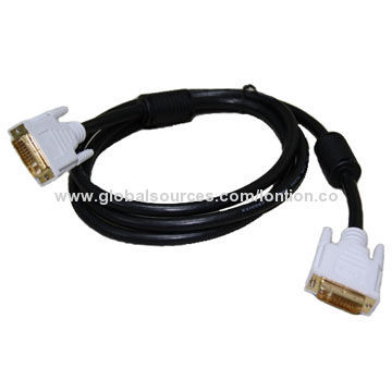 New Male to Male DVI Cable, 24 + 1 Gold Plated Connector, OEM Orders Welcomed