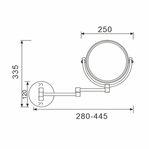 Освещенное зеркало макияжа для ванной