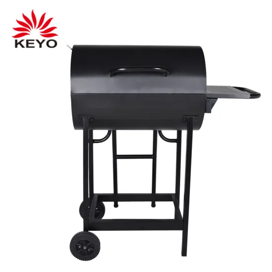 Outdoor camping trolly small barrel bbq charcoal barbecue grill