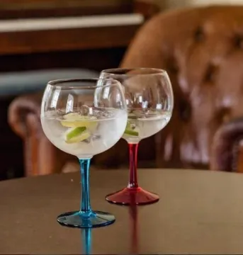 380ml wine glass balloon colored stem gin glasses