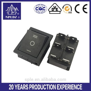6 pin DPDT on-off-on rocker switch KCD4-201 15A/250V
